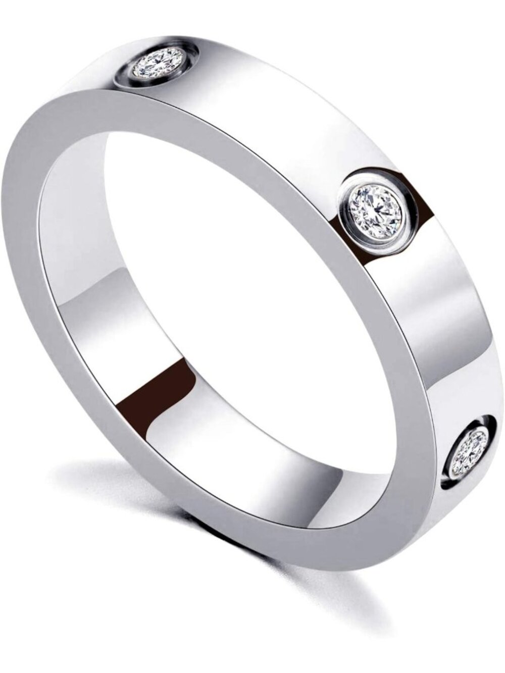 18K Gold-Plated Stainless Steel Love Friendship Promise Ring - Perfect Wedding
